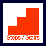 Steps or Stairs Icon